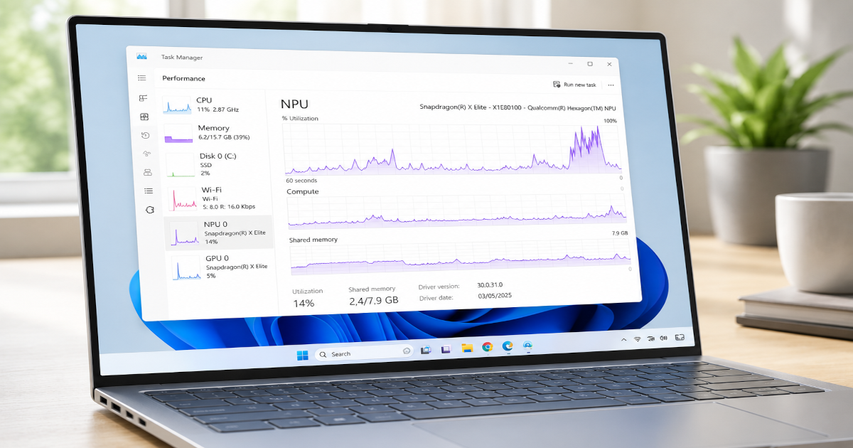 Windows 11 KB5094126: Apps Abrem 40% Mais Rápido e a NPU Finalmente Aparece no Task Manager